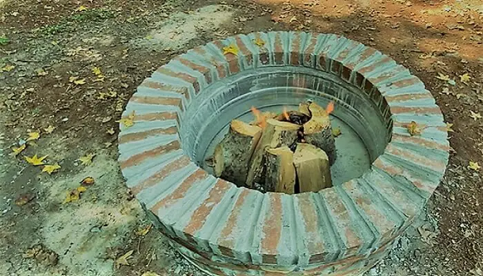 how to build a wood fire pit