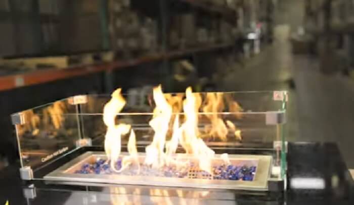 does a fire pit wind guard block heat