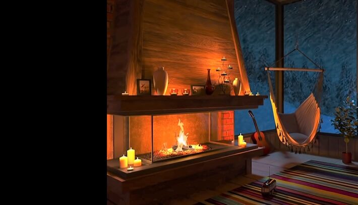 gas fireplace makes a rushing sound