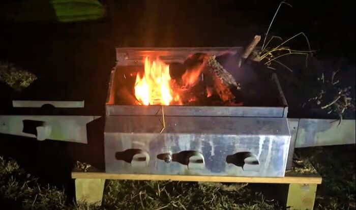 how to turn a charcoal grill into a fire pit