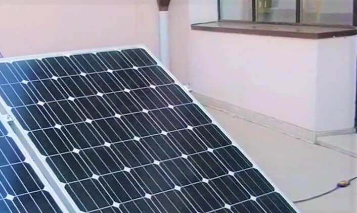 do solar panels work through glass