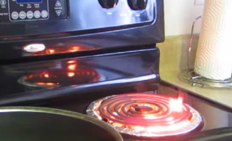 why did my electric stove catch fire