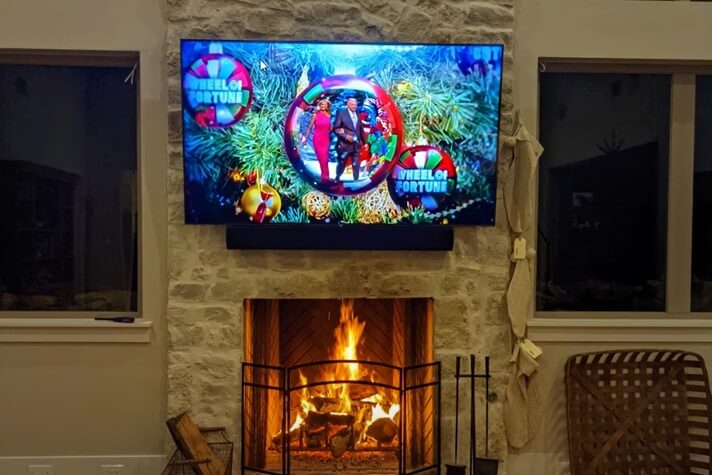 how to protect tv from fireplace heat
