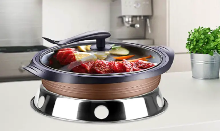 wok ring on an electric stove