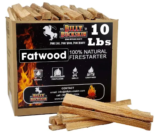 Billy Buckskin 10 lbs. Fatwood Fire Starter Sticks Camping Essentials