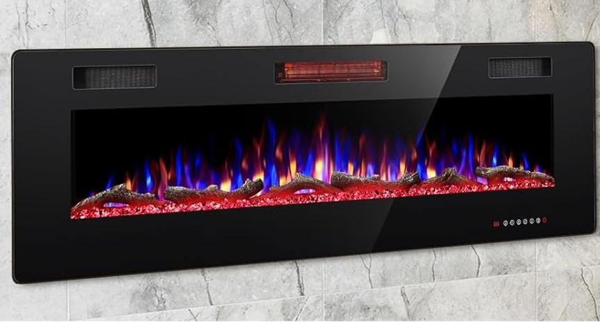 best wall mounted electric fireplace
