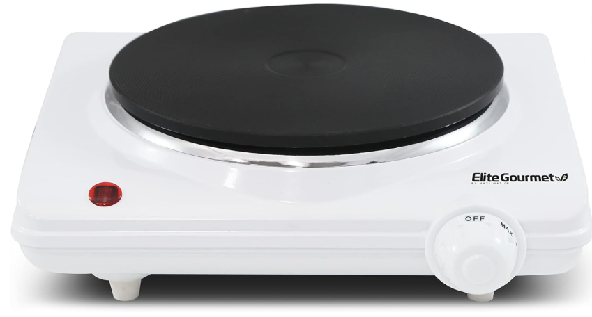 Elite Gourmet ESB-301F Countertop Single Cast Iron Burner