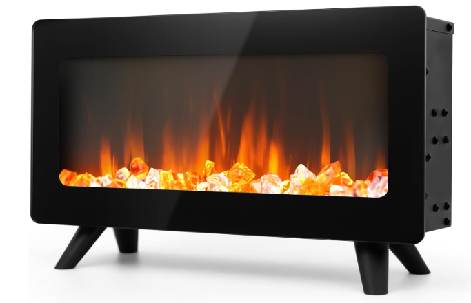 16" Small Electric Fireplace Heater
